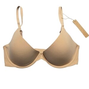 SKIMS FITS EVERYBODY SCOOP PLUNGE BRA Clay 32D NWT